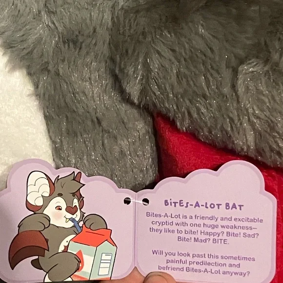 Snughouls Bites-a-lot Bat Collectable jumbo Plush goth / whimsigoth - Picture 3 of 4